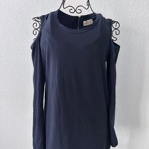 Elegant Black Cold Shoulder Top